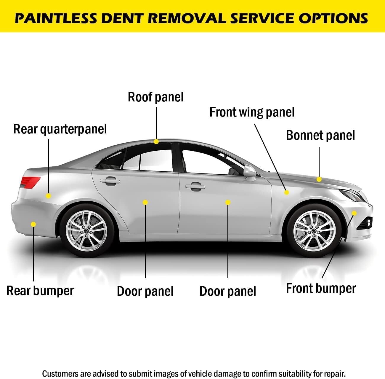 118PC Car Paintless Dent Puller Lifter Tool Kit Body Repair Hail Removal Tab PDR
