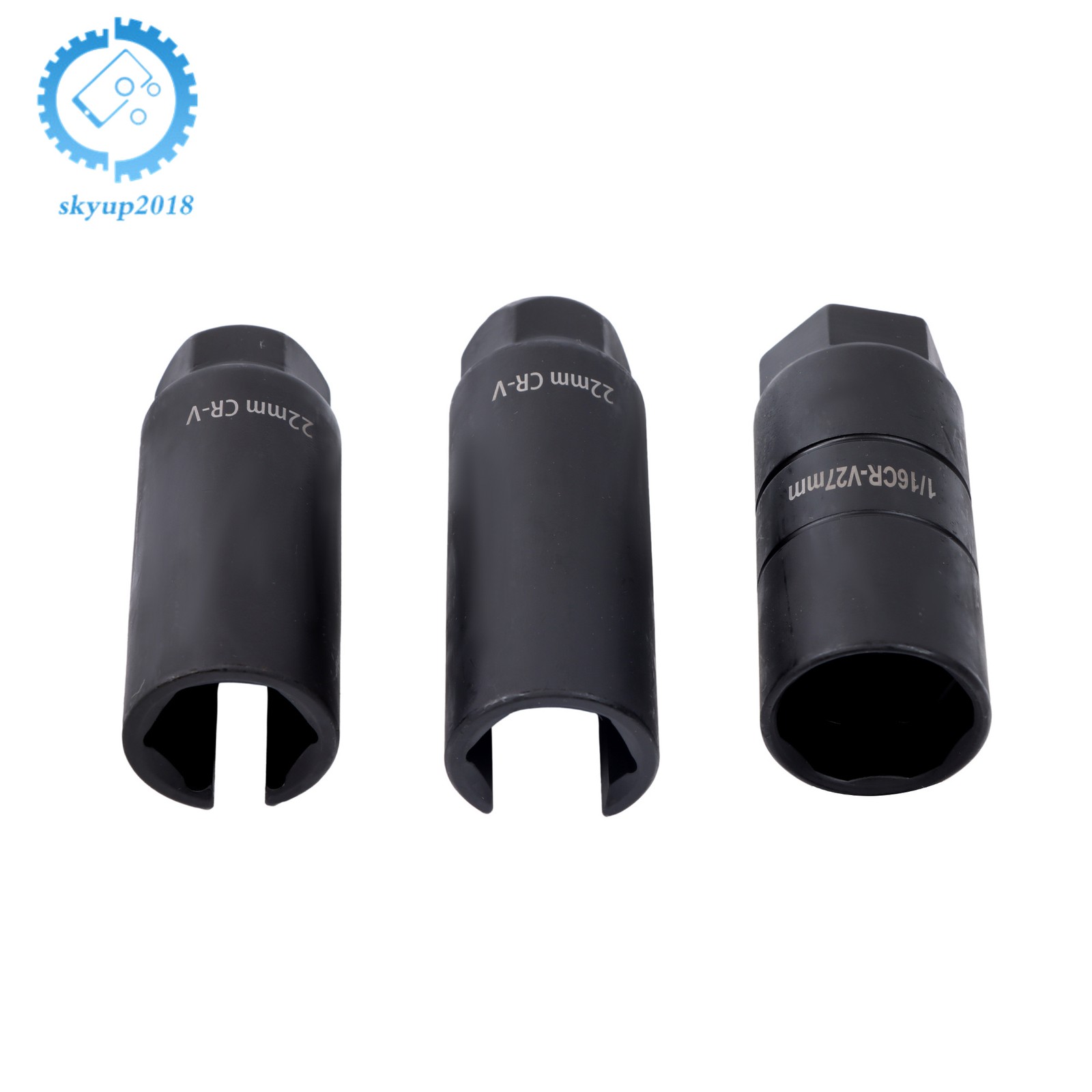 7PCS O2 Oxygen Sensor Socket Removal Tool Wrench and Thread Chaser Set
