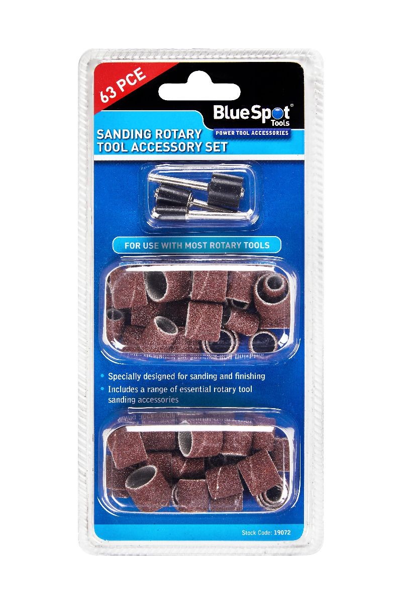 Blue Spot Tools 19072 63 PCE Sanding Rotary Tool Accessory Set