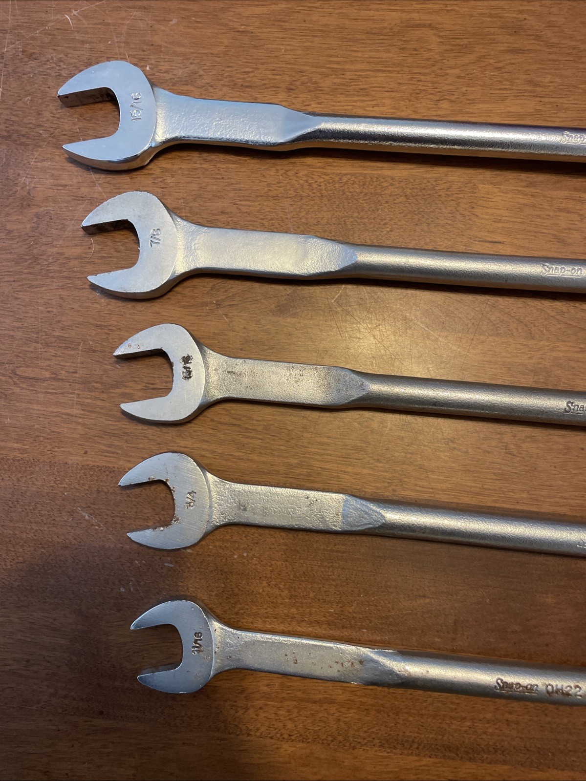 Snap-On 5 Pc OH30 – OH22 15/16” – 11/16” Wrench/ Swivel End Socket Tool