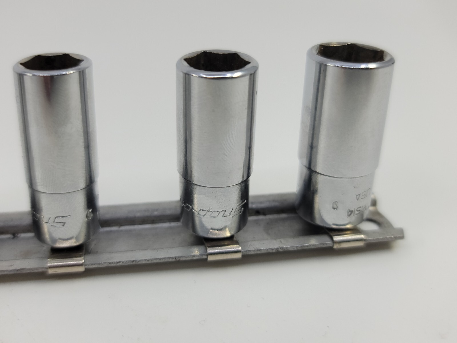Snap On 8Pcs 1/4″ Flank Dr 6PT SAE Semi-Deep Socket Set TMS6,7,8,9,10,11,12,14