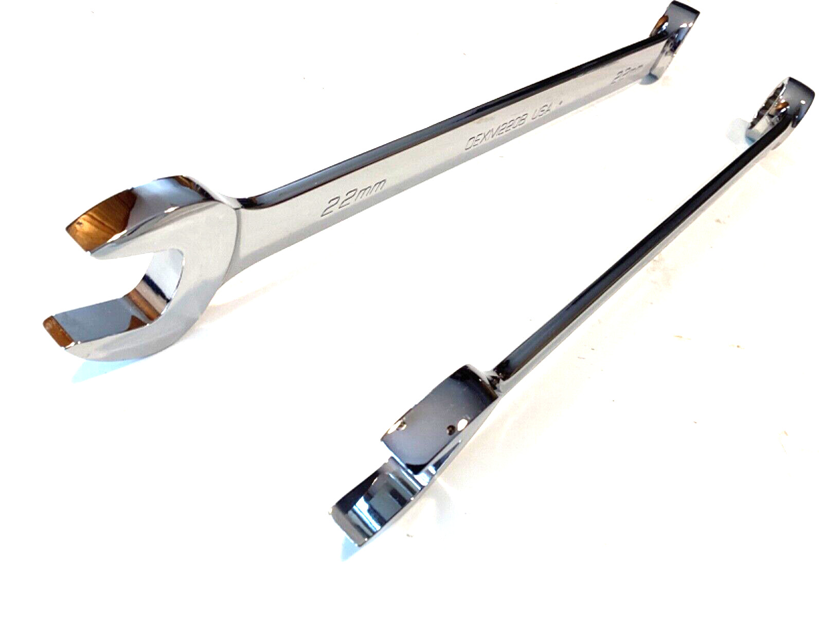 Snap On NEW 2 Piece 21 & 22MM Flank Drive Combination Wrench Set OEXM210 OEXM220