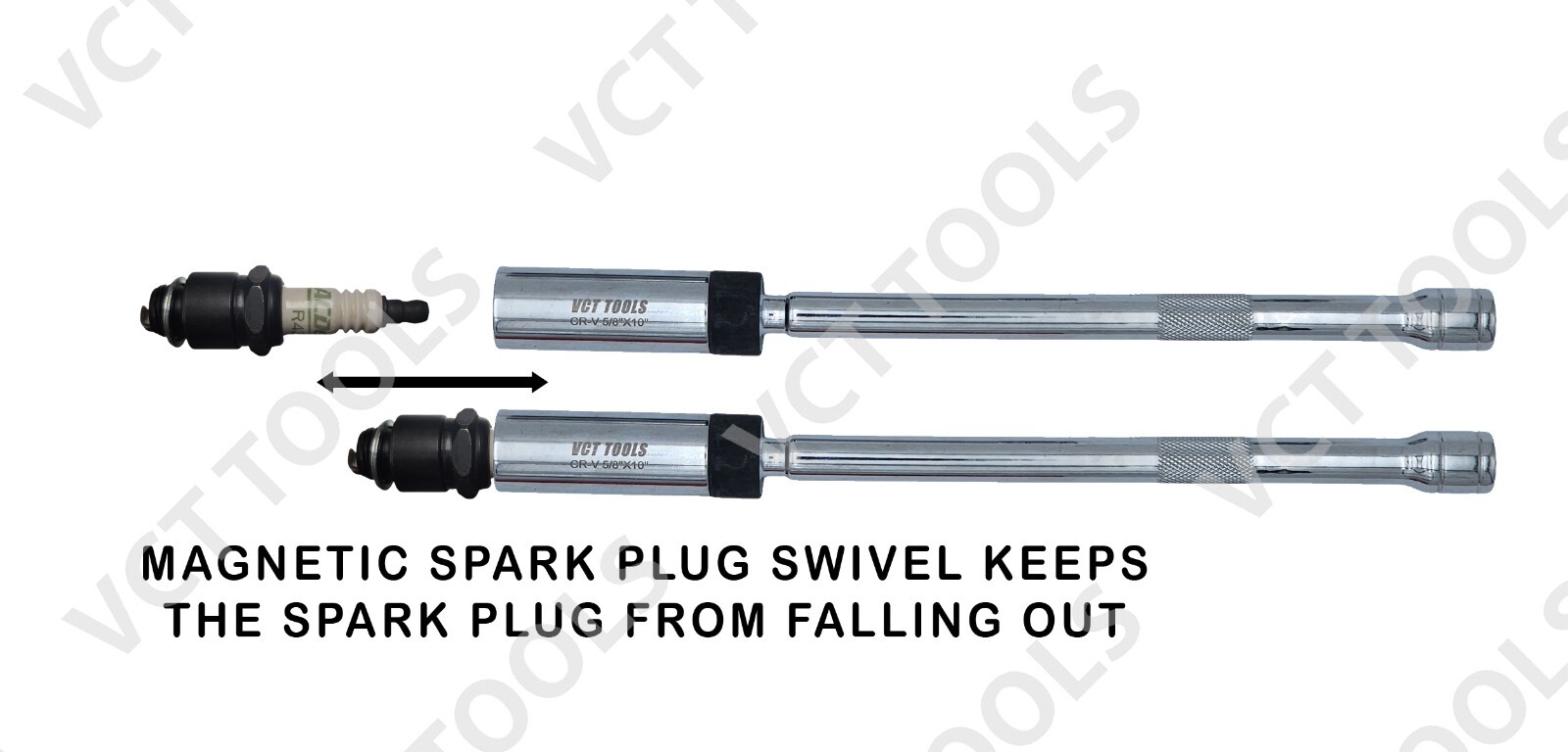 VCT 4Pc Magnetic Spark Plug Swivel Socket Set 3/8″ Dr. For 5/8″ and 9/16″ Sizes