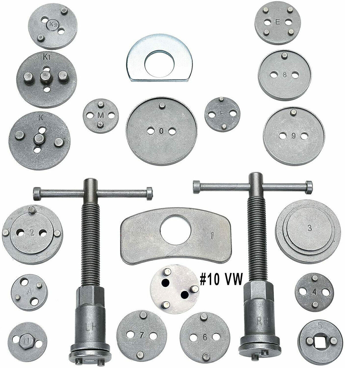 Universal Car Disc Brake Caliper Piston Rewind Wind Back Tool Kit 22 Pieces Sets