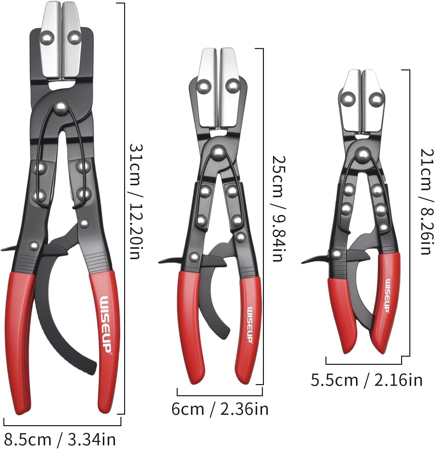3PCS Hose Pinch Off Pliers- 8in, 10in, 12in Ratchet Hose Pliers for Automotiv…