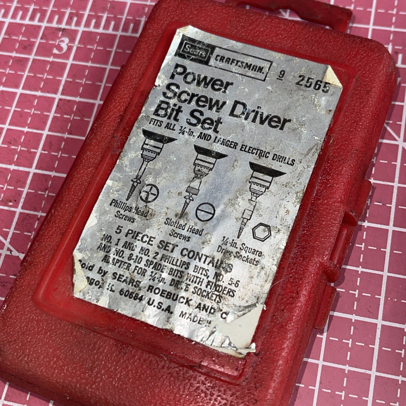 Craftsman USA Power Screwdriver Nutdriver Set Lot 43373 Metric SAE 25654 Vintage