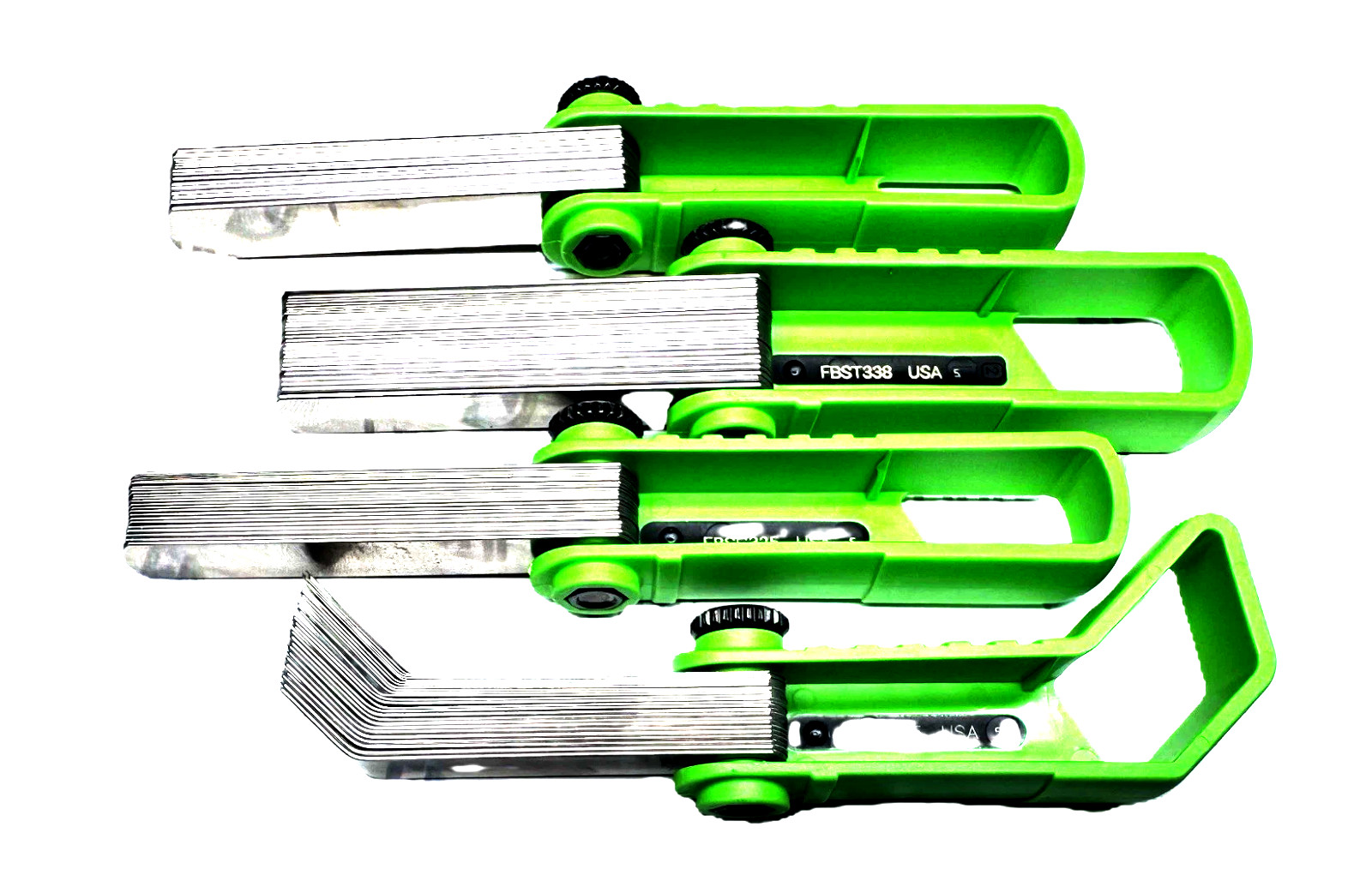 *NEW* 4 Piece Snap-on Feeler Gauge Blade Sets *GREEN* Offset 45° & Straight