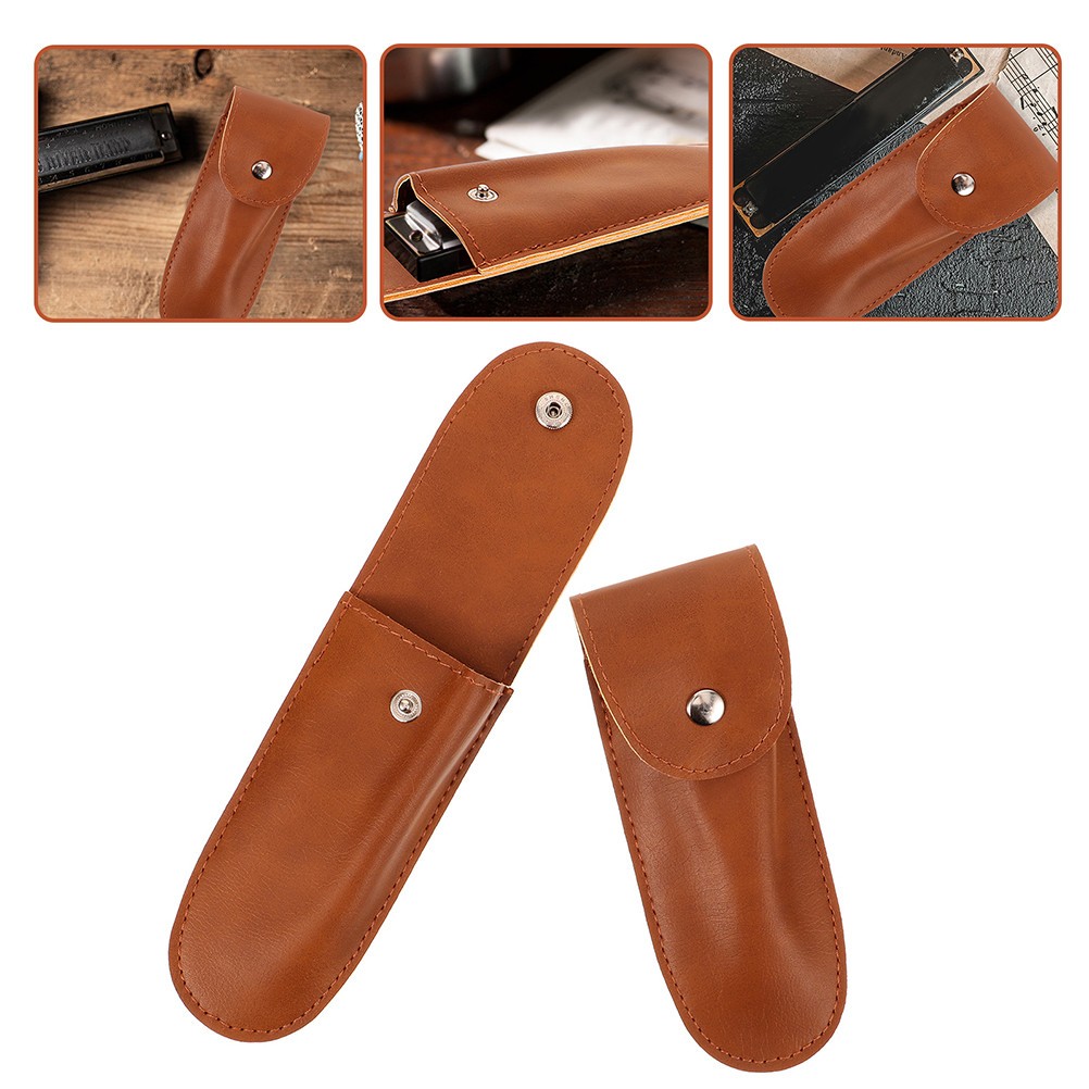 3 Pcs Harmonica Storage Bag Case Cases Musical Instrument