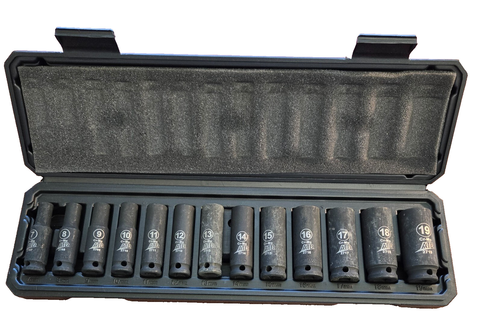 ATD-2701 – 13 Pc. 3/8″ Drive 6 Point Metric Deep Impact Socket Set
