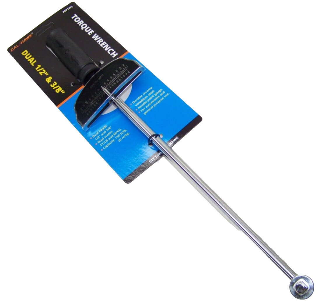 1/2″ – 3/8″ DR. NEEDLE TORQUE WRENCH 0 TO 150FT/LB NEEDLE POINT GAUGE DUAL HEAD