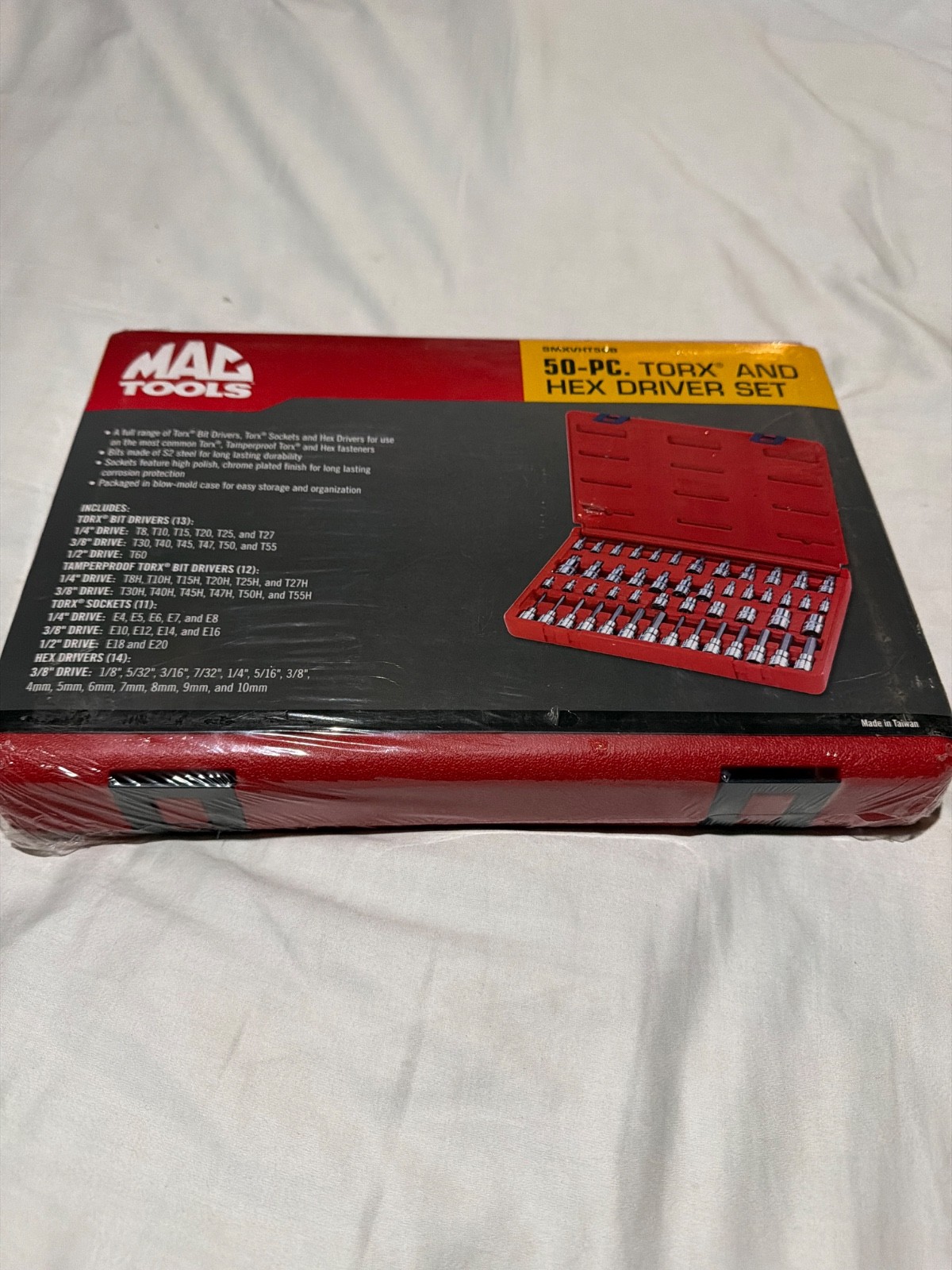 mac tools 50pc torx and hex driver set smxvht50b