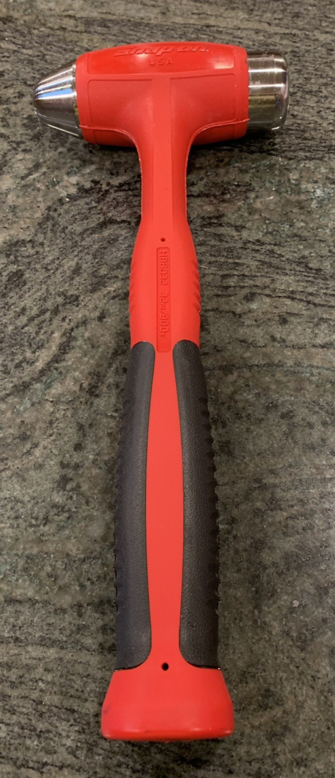 Snap-on Tools NEW RED 32oz Soft Grip Dead Blow Ball Peen Hammer HBBD32R