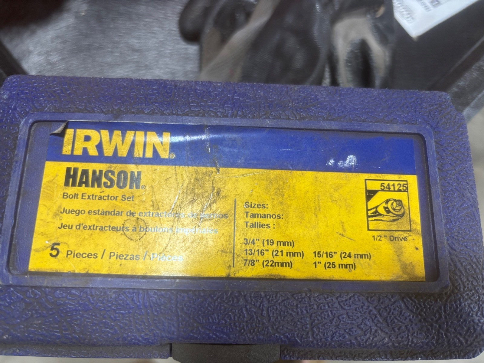 Irwin 54125 Bolt Extractor Set, 5 Piece, 3/4″, 13/16″, 7/8″, 15/16″, 1″