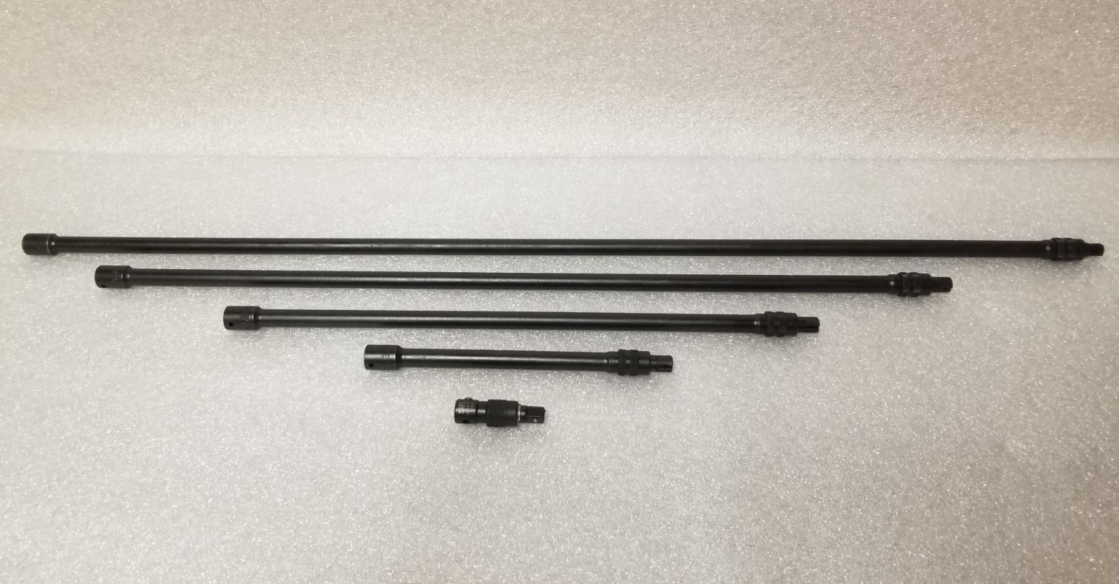 S-K Tools 1/4″ Drive 5-Pc Locking Impact Extension Set 2″ to 24″ Made in USA