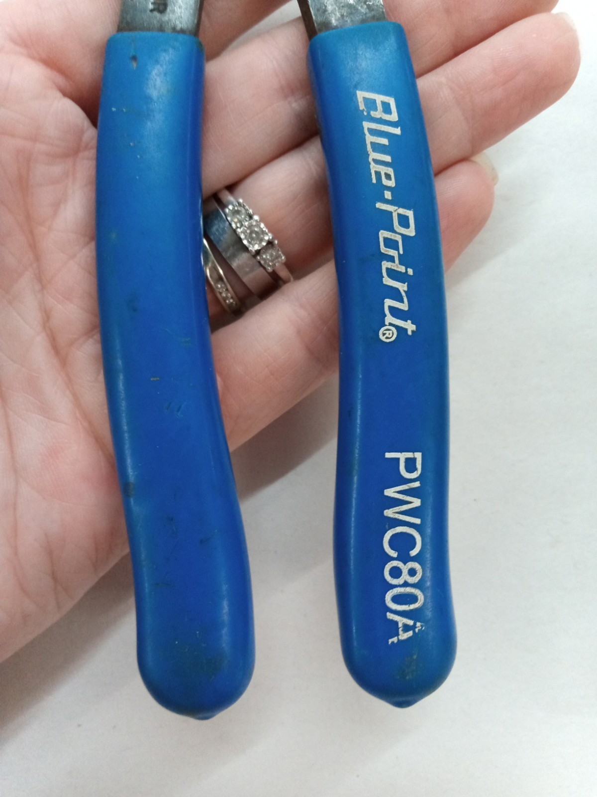 Vintage Blue-Point PWC80A Cable Cutters W/Blue Vinyl Covered Handles