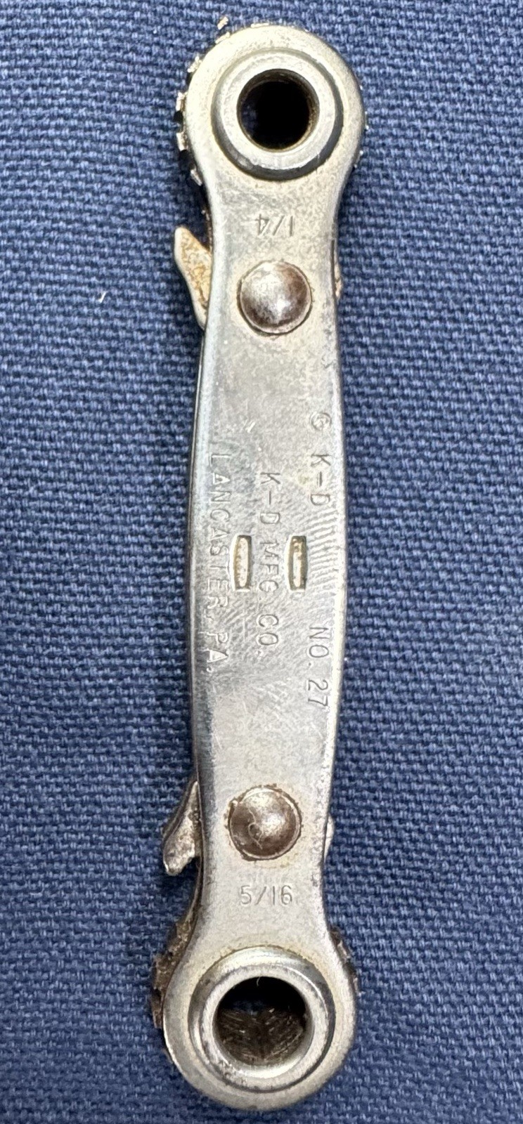 K-D TOOLS USA No. 27 RATCHETING 1/4” bit Nut TOOL With Bits, Offset Driver USA
