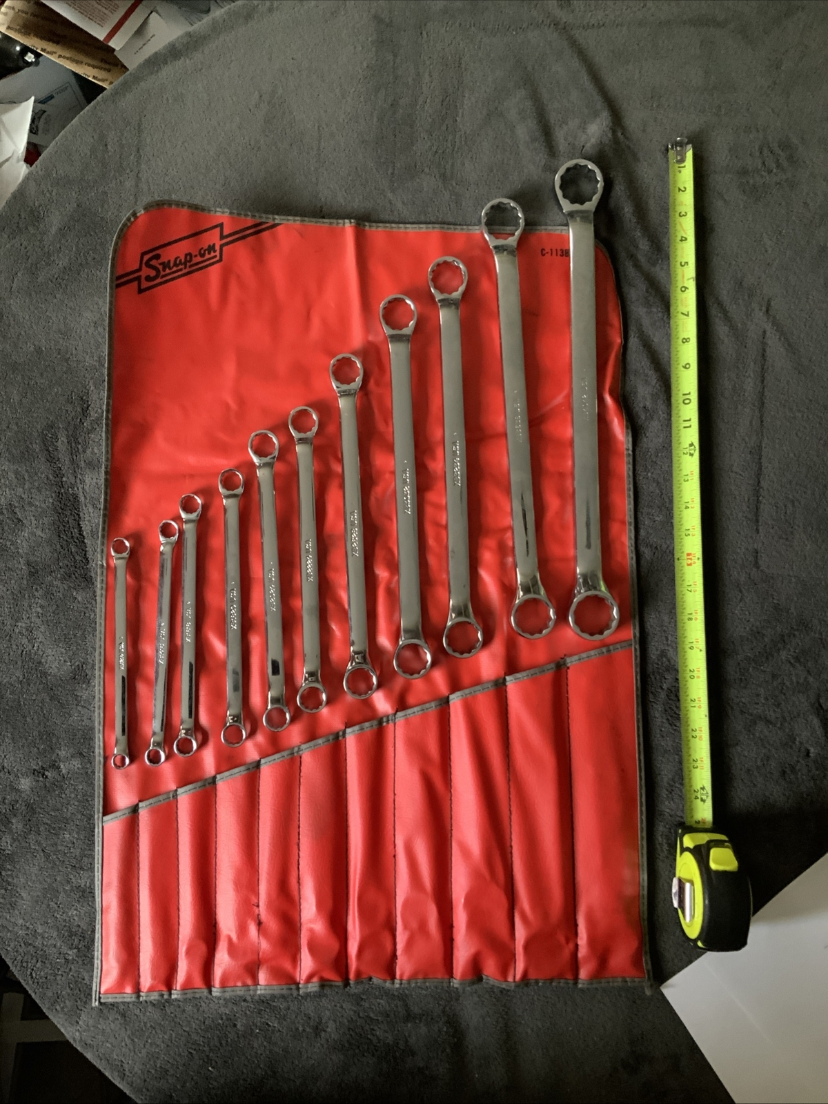 Snap On 10 Degree Double Offset Box End Wrench Set, 3/8 Up To 1 5/16