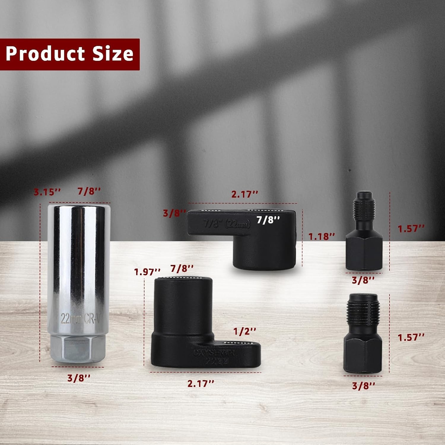 Juego Dados Para Sensor De Oxigeno Extractor Llaves Reparar Roscas 5pz