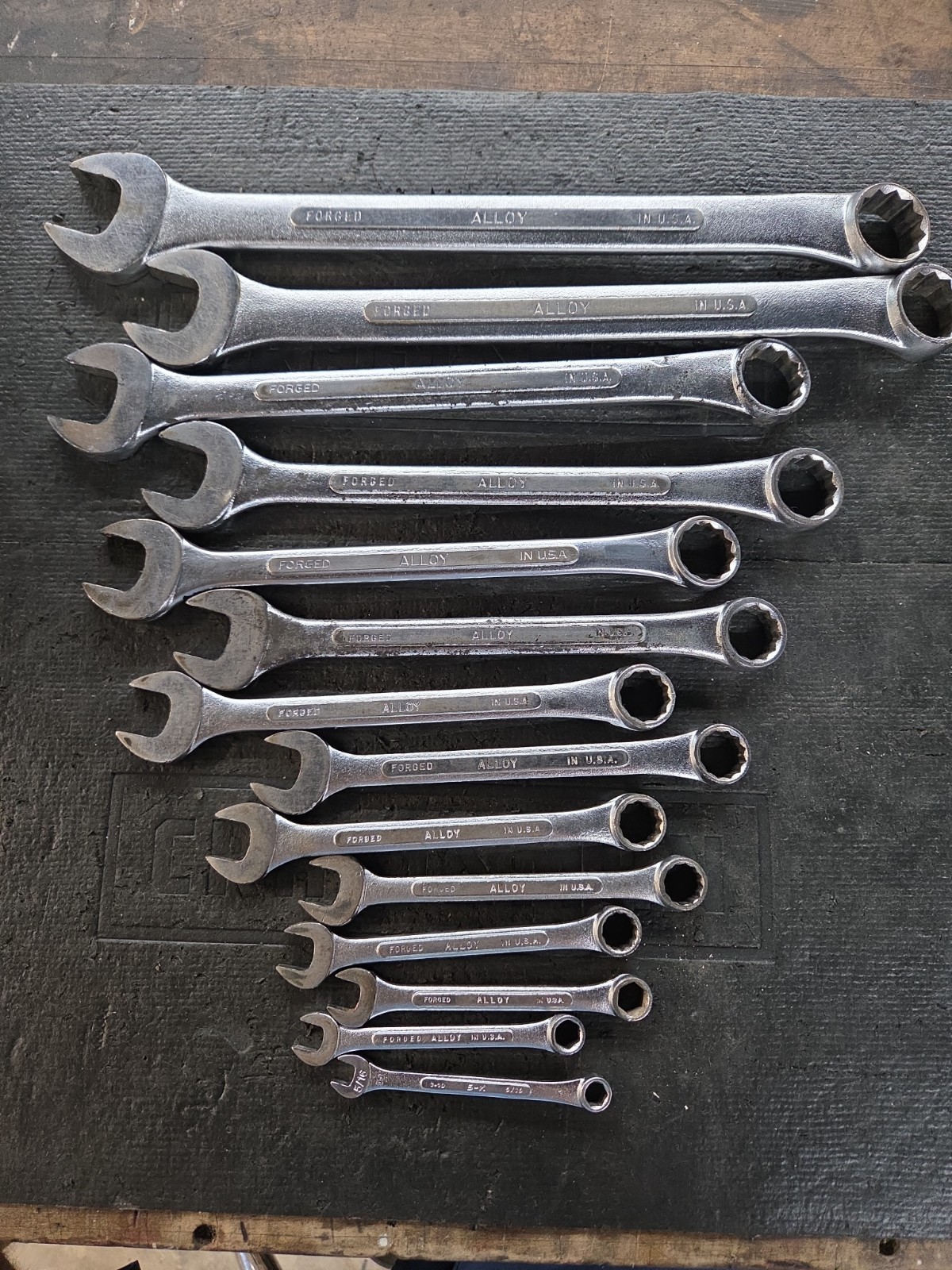 Vintage S-K Wayne 14-Pc SAE Combination Wrench Set 5/16″ – 1 1/8″ USA