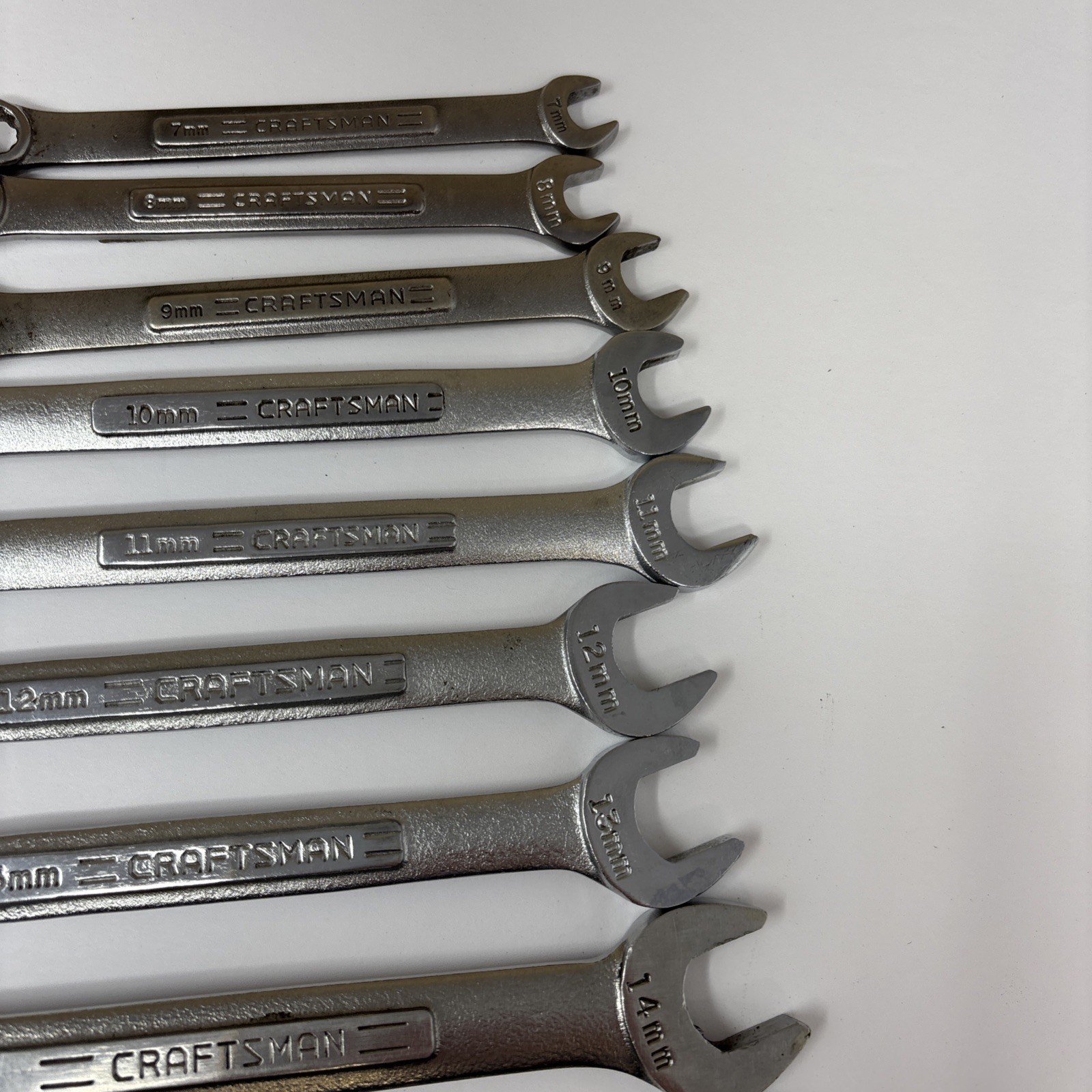 Craftsman Metric 12 pc Combination Wrench Set 7mm–19mm 12PT V^/VV USA No 18mm