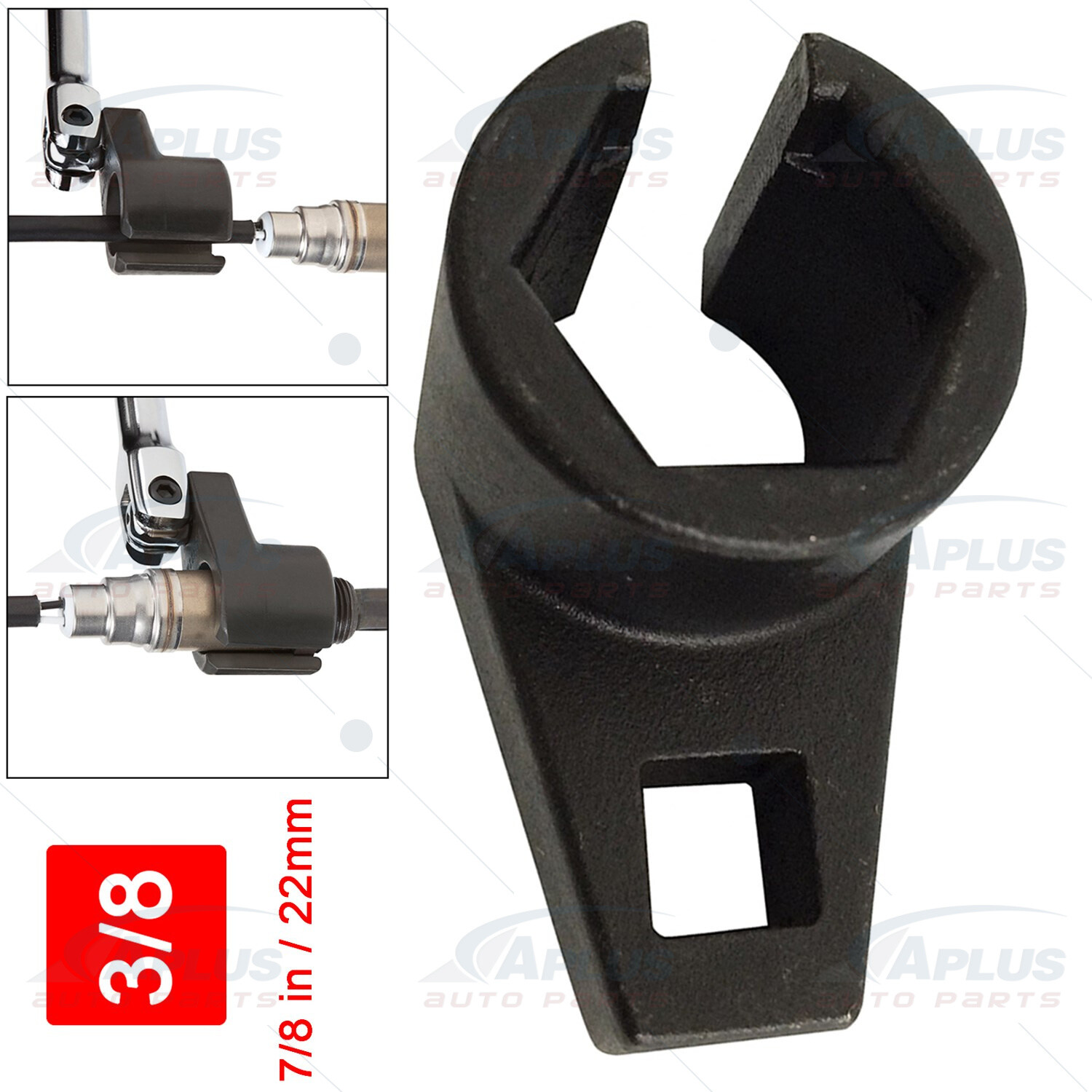 02 O2 Oxygen Sensor Socket Wrench 6 Point O2 Remover Installer Tool Drive 3/8″