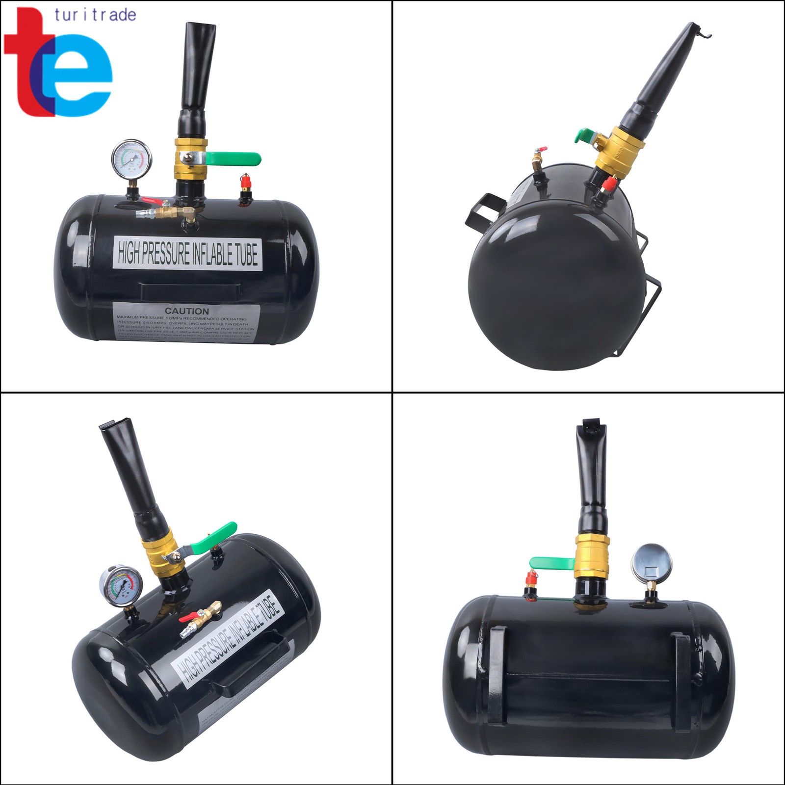 5 Gallon Seating Inflator Truck ATV Air Tire Bead Seater Blaster Tool set