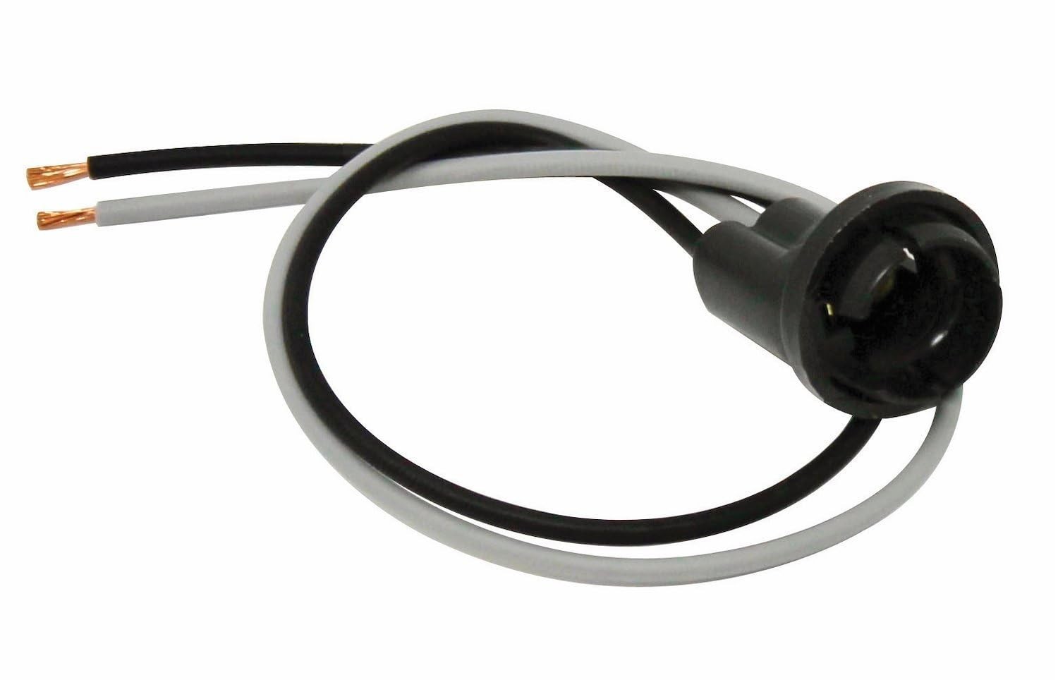 Single Contact Socket with Ground Wire for 1895 Bulb Snap In Mounting 5/8 in….