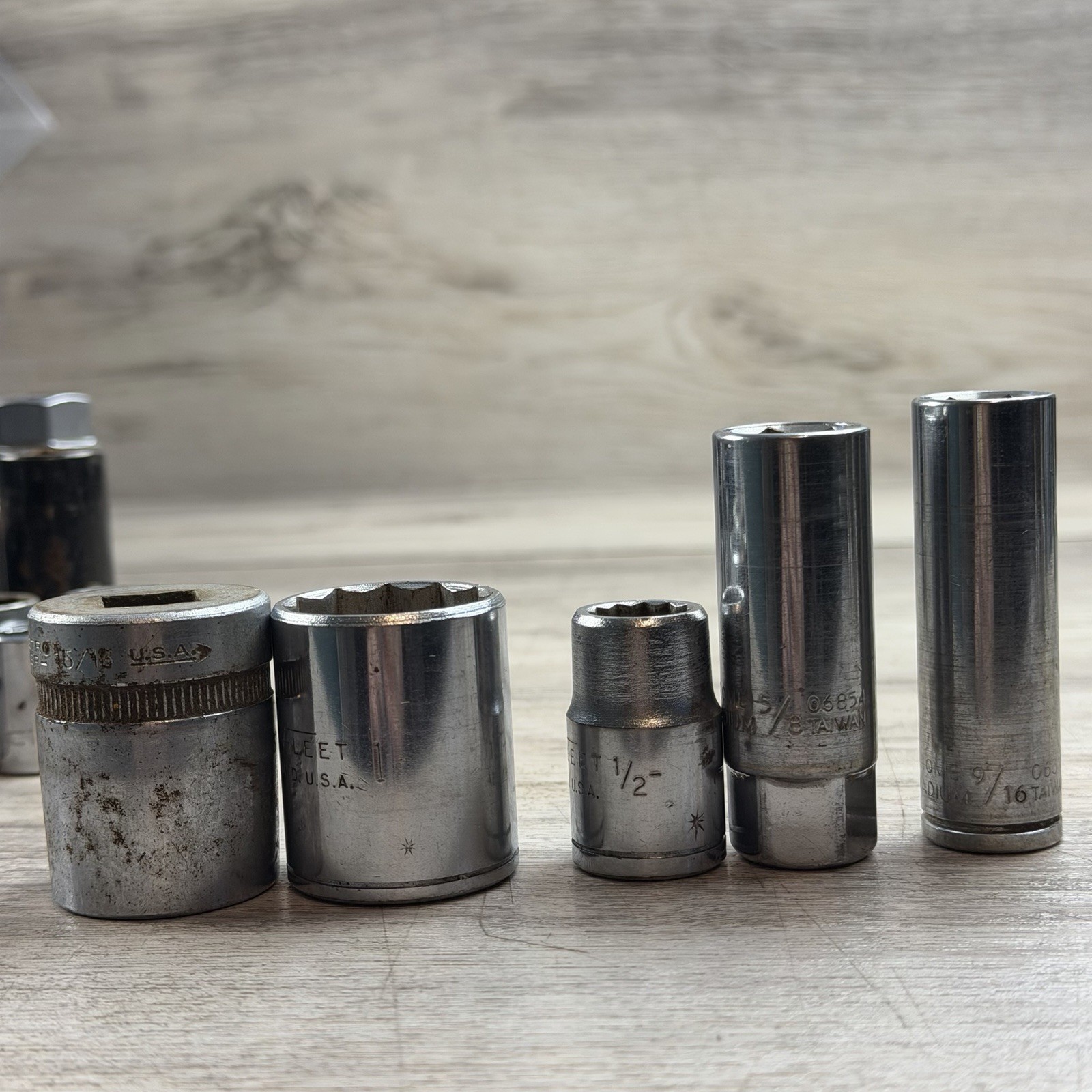 Mixed Socket Lot 25pc Multiple Sizes SAE – Industro, Husky, Fleet, Stanley