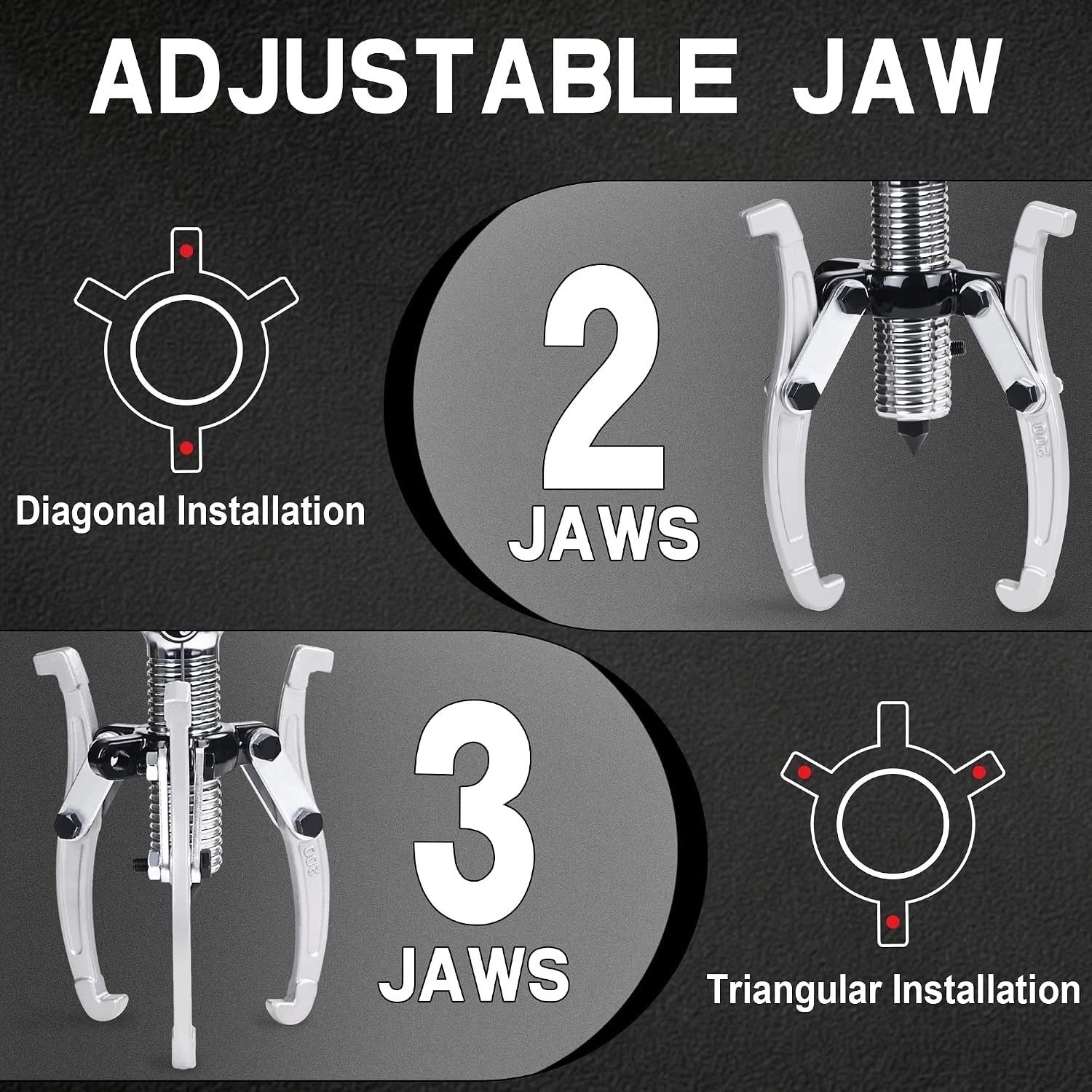 Heavy-Duty 15 Ton Gear Puller – Adjustable Jaws, 360° Operation, Durable Steel