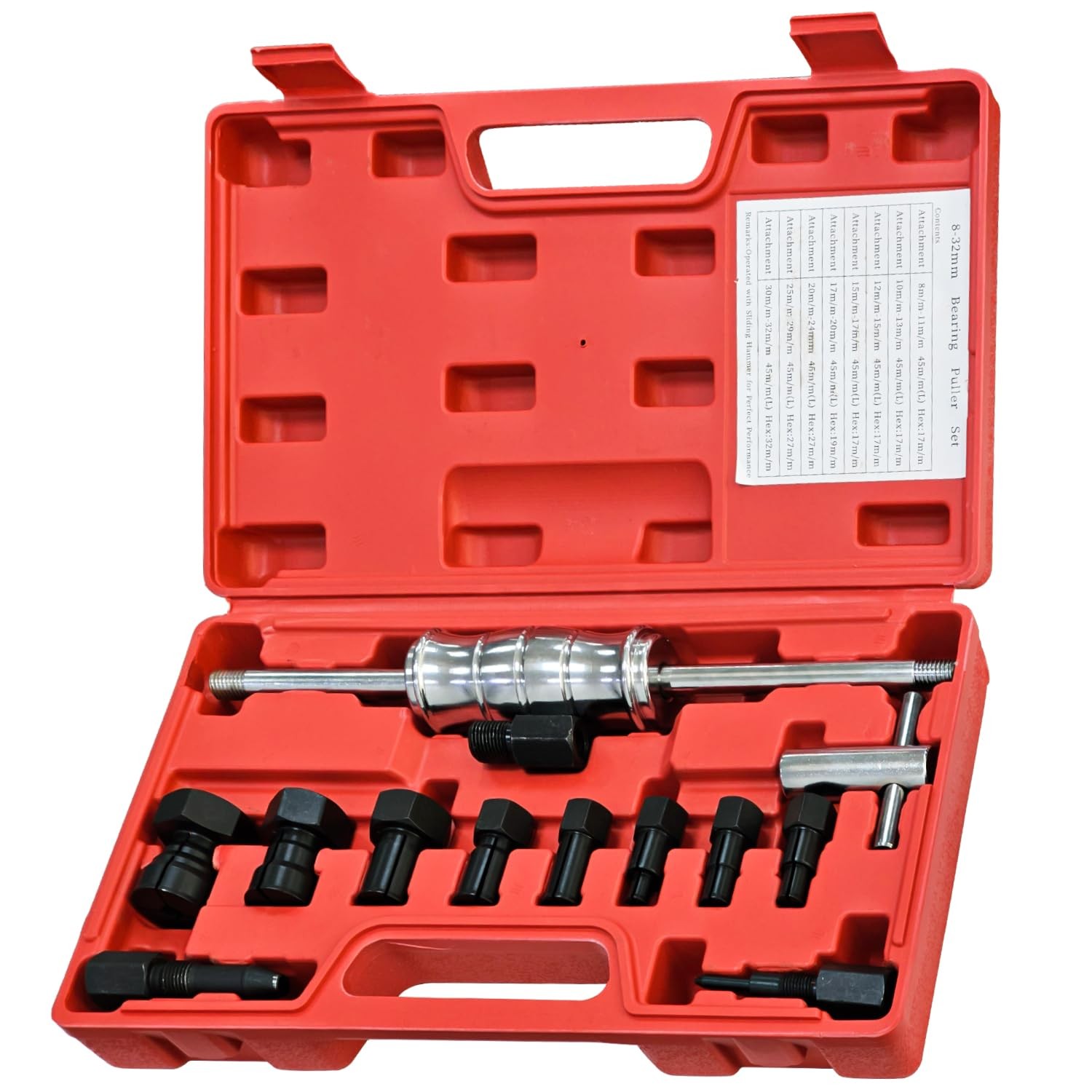 Extractor Balero Rodamiento Interno Ciego Martillo Deslizante Kit 8-32mm 13PCS