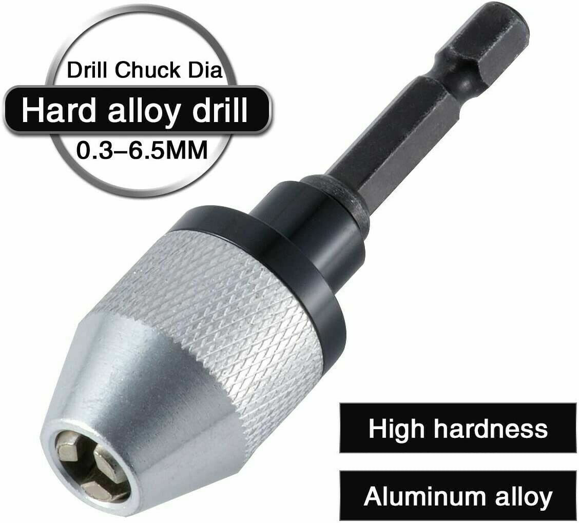 For Makita Hilti Bosch IMPACT DRIVER 1/4″ Keyless Drill Bit Chuck Adapter