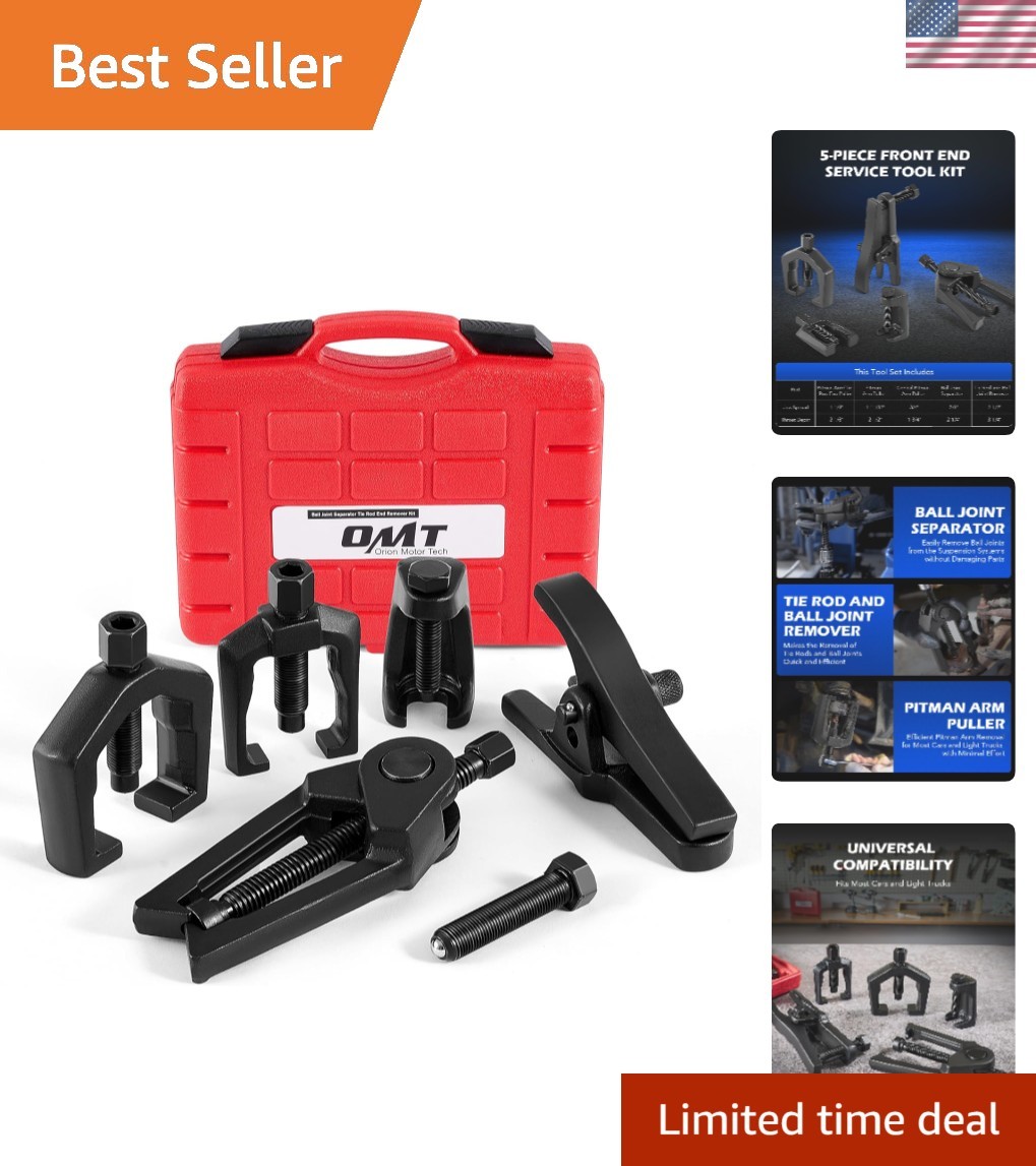 5-in-1 Ball Joint Separator & Pitman Arm Puller Tool Set for Vehicle Repairs