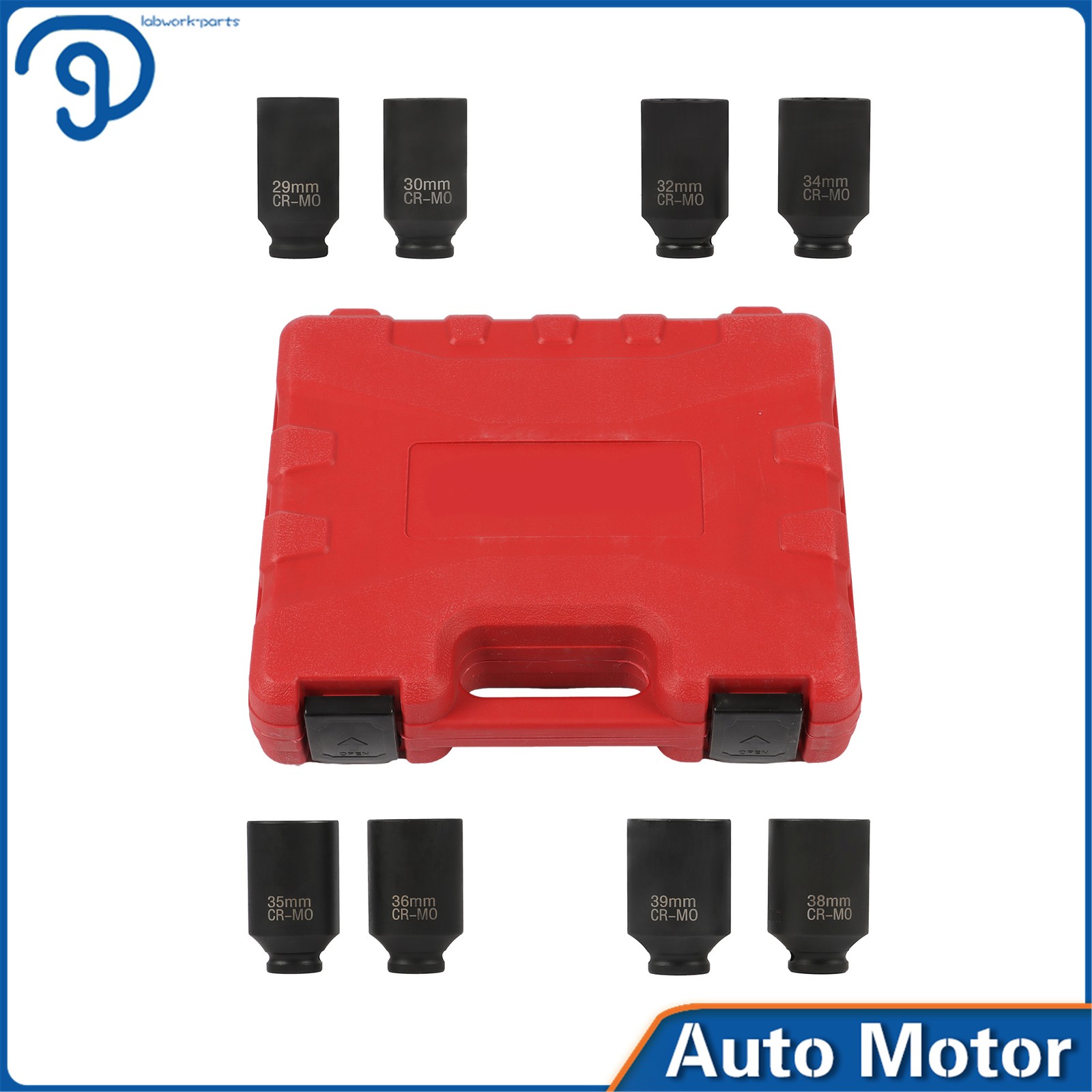 8Pcs 1/2″ Drive Deep Spindle Axle Nut Impact Socket Set 12 Point
