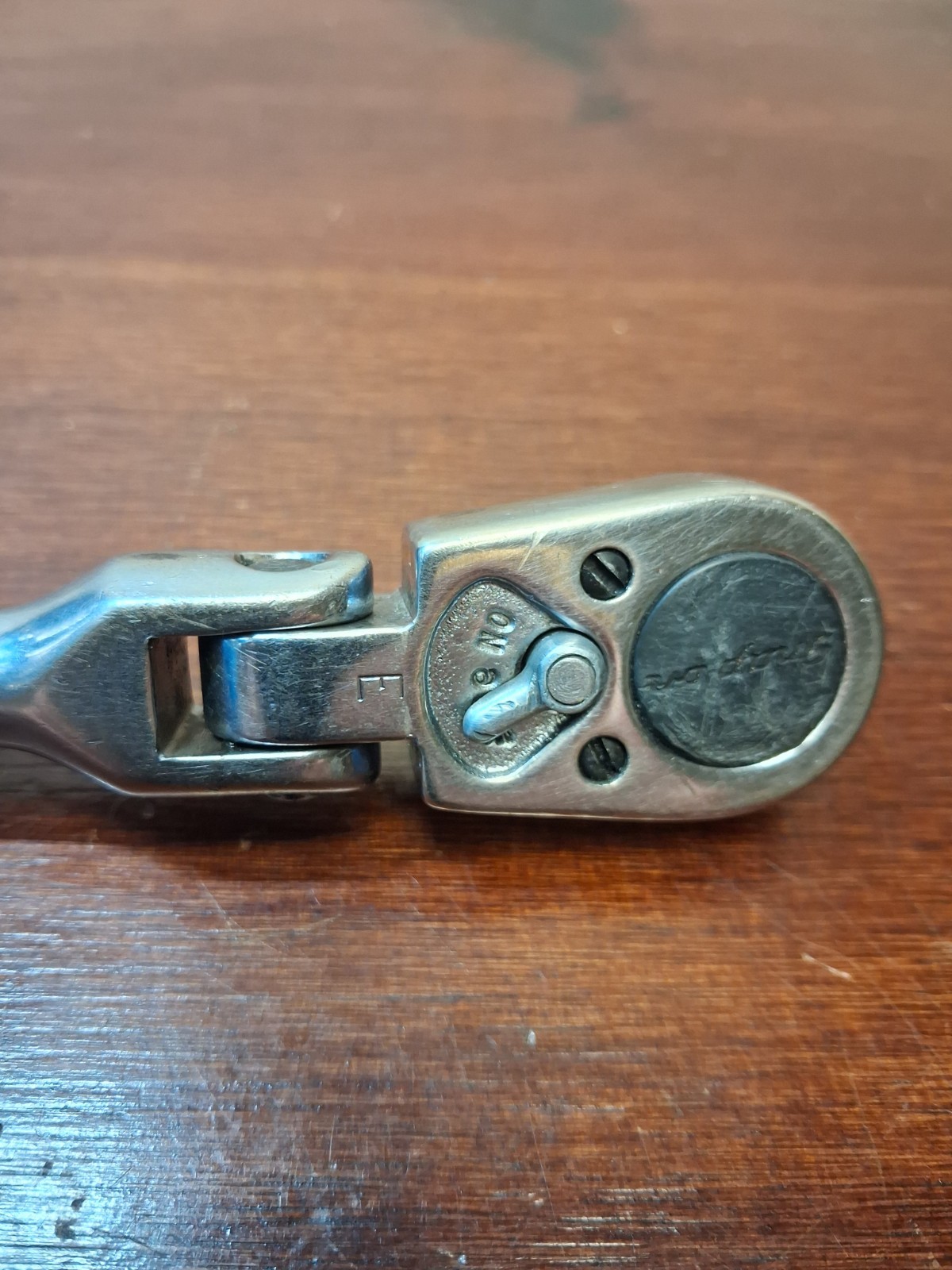 Snap On F731 3/8″ Drive Flex Head Ratchet USA 11″ Long Chrome Vintage USA 🇺🇸