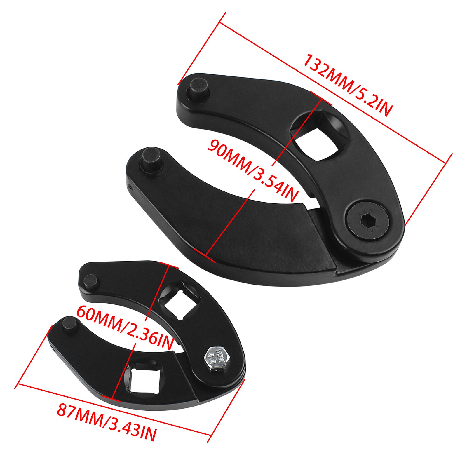 Black Adjustable 1266 Gland Nut Wrench 7463 Spanner Tool for Hydraulic Cylinders