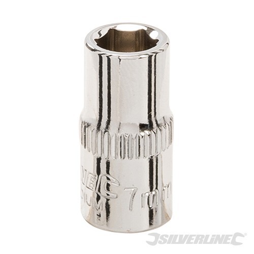 7mm 6 Point Socket 1/4″ Drive Metric 853854 Silverline Mechanical Engineering