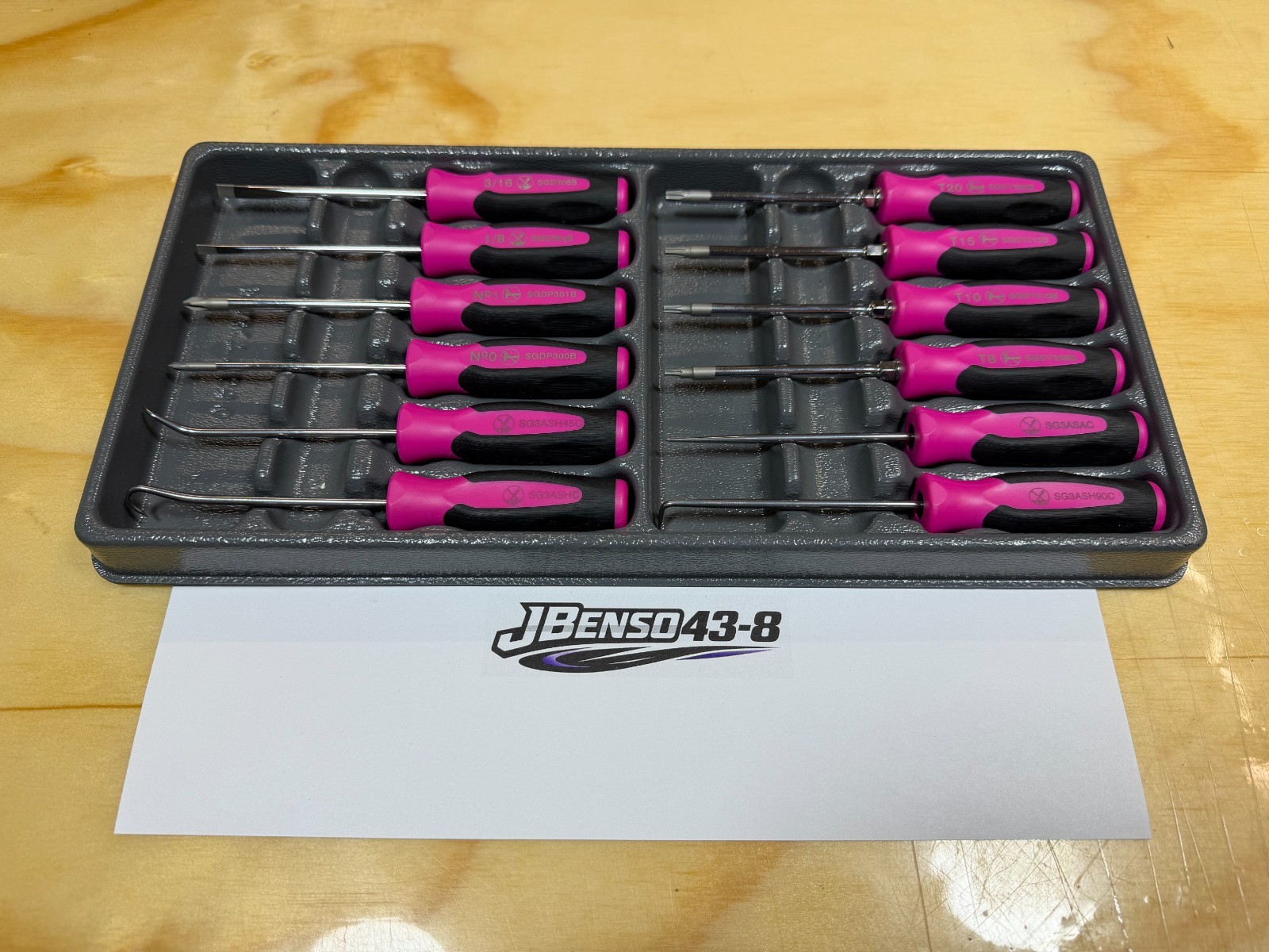 Snap-on Tools USA NEW ELECTRIC PINK 12pc Soft Grip Mini Screwdriver & Pick Set