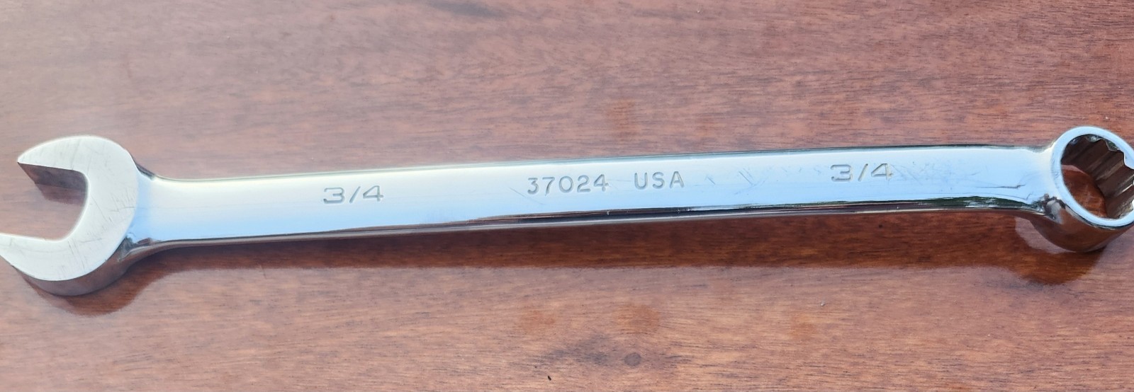 Vintage =Husky= USA 1-1/8″ to 1/4″ Full Polished Comb Wrench Set 11 Pc USA 🇺🇸