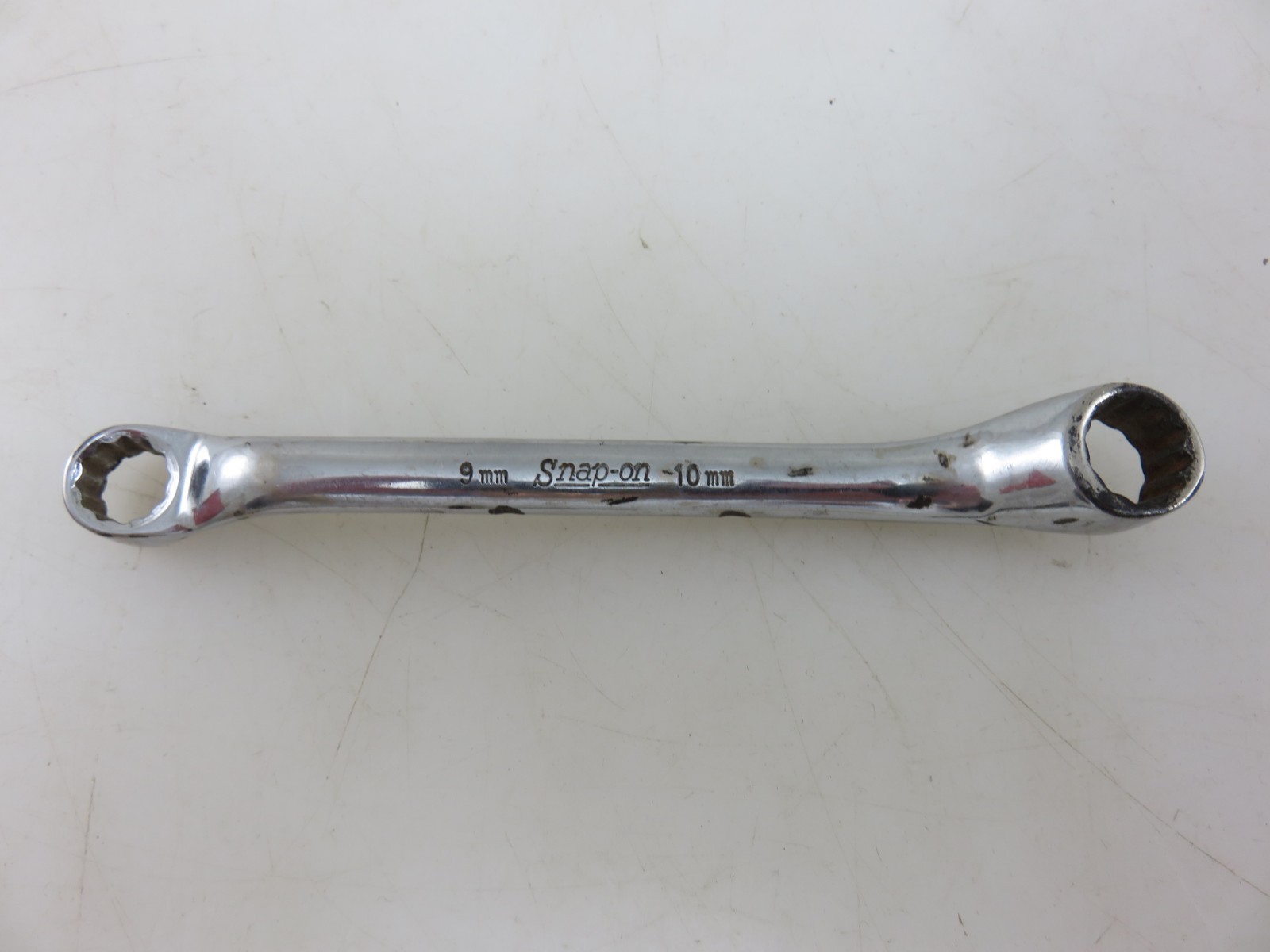 Snap-On XSM910 SHORT METRIC 10° Offset Box End Wrench 9mm x 10mm Vintage