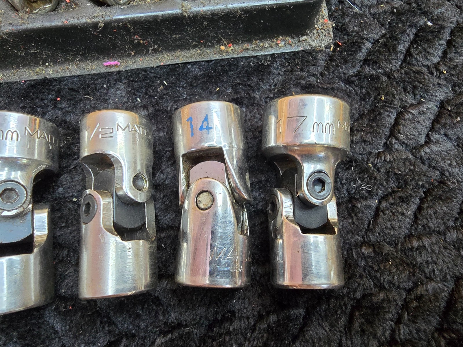 Matco Tools Swivel Socket LOT Set 10 Piece AU BU series Metric Standard