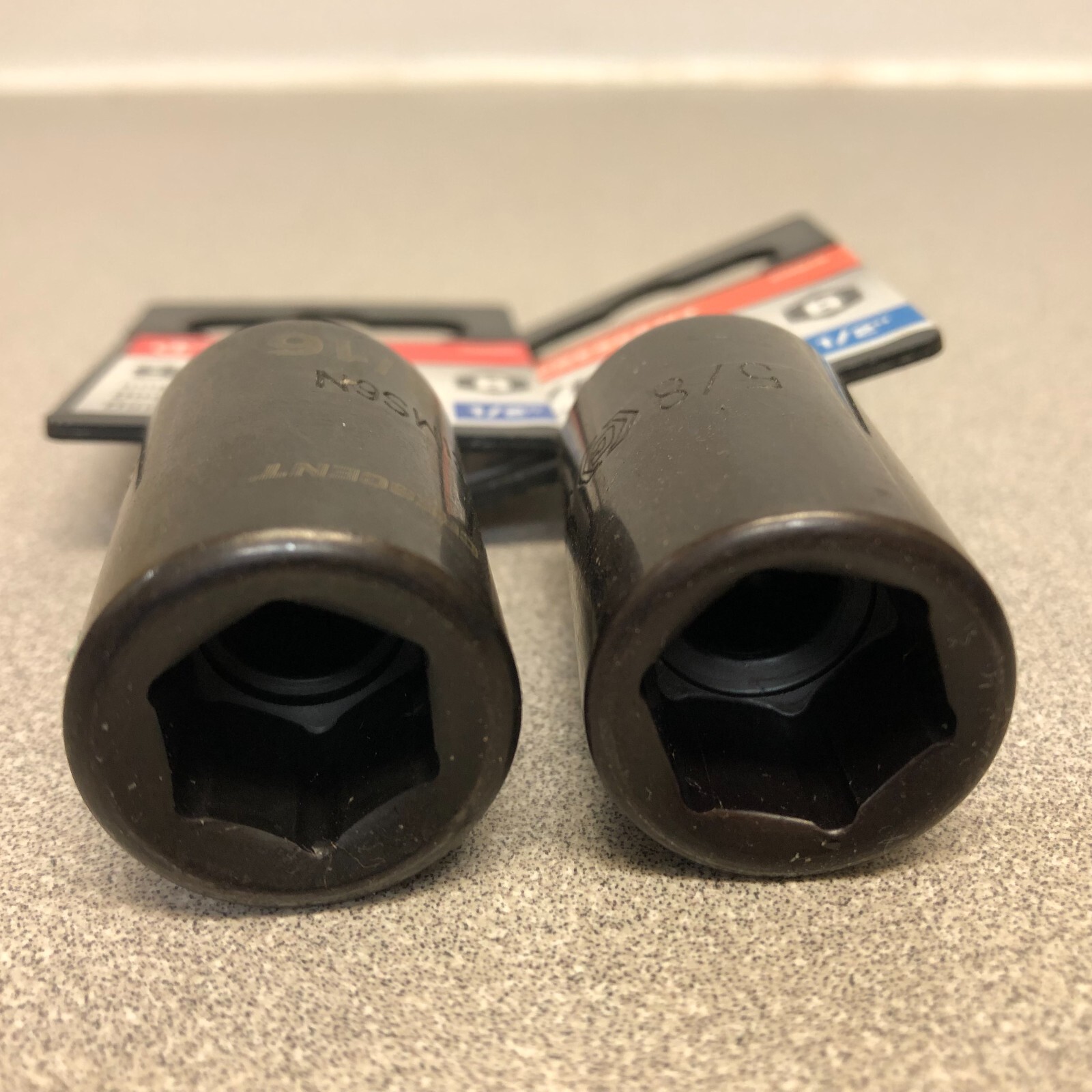 Crescent 9/16 in. & 5/8 in. X 1/2 in. drive SAE 6 Point Impact Socket 2 pc