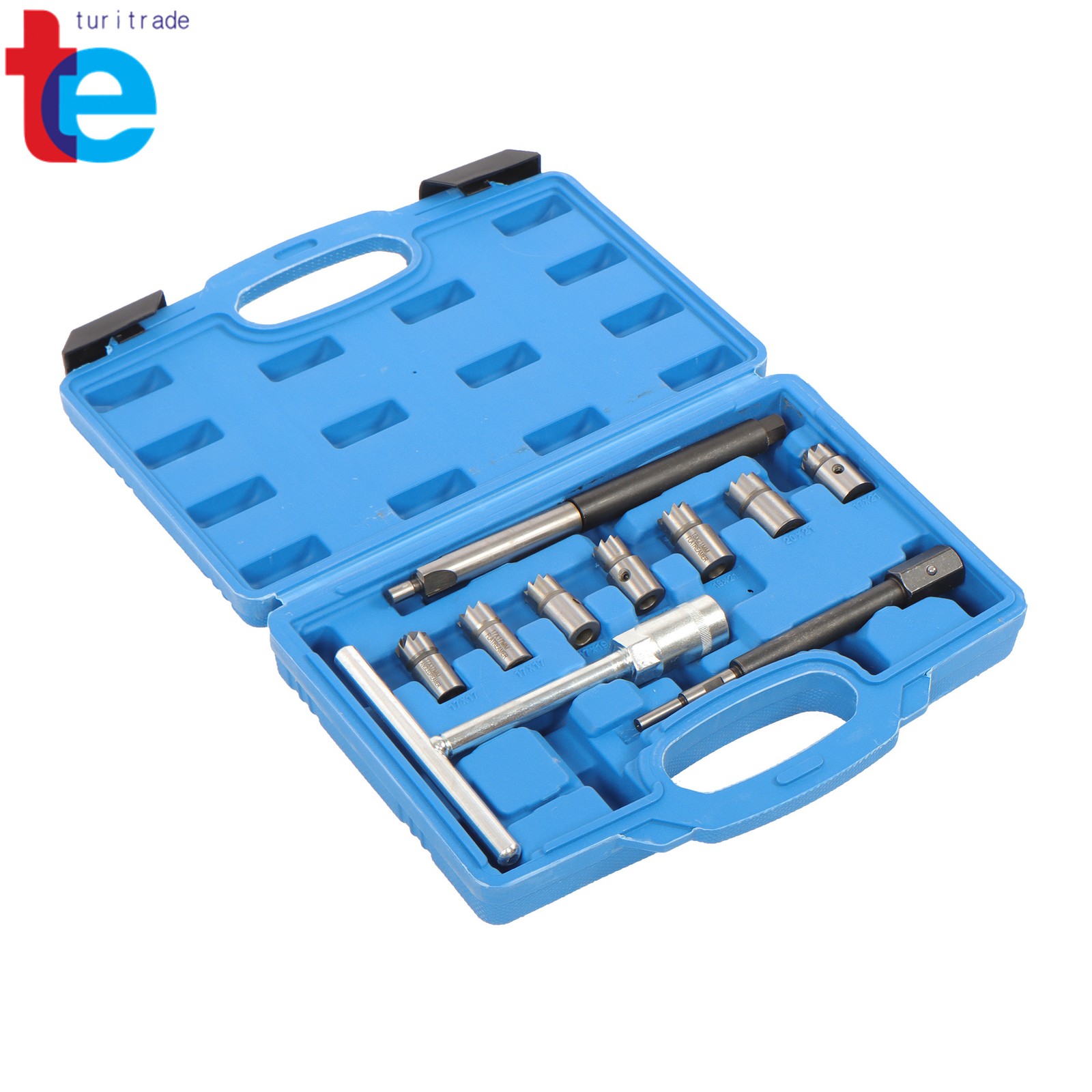 Diesel Injector Seat Cleaner Tool 10pcs Diesel Injector Seat Cutter Set Auto Set
