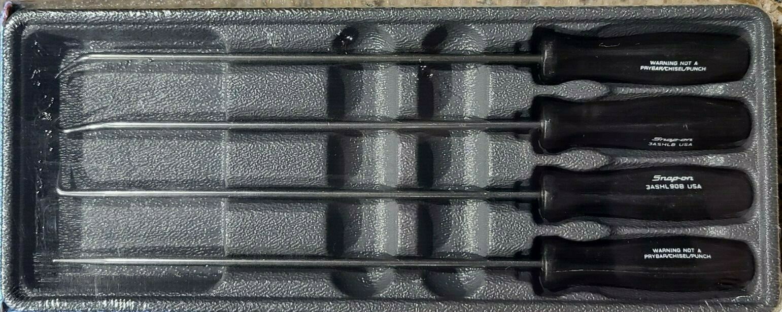 *NEW* Snap-on Pick Set, LONG SHAFT, ASAL204B *BLACK HARD HANDLES* NEW & SEALED!