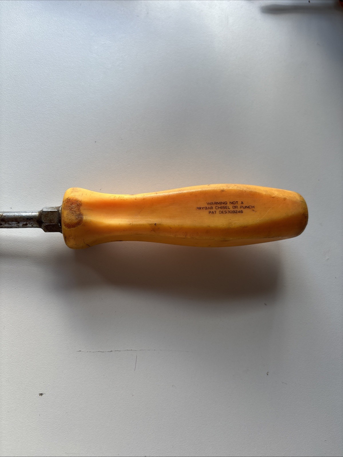 Snap-on SDD8 3/8″ Tip 8″ Long Shaft Flat Screwdriver Heavy Duty Orange Handle