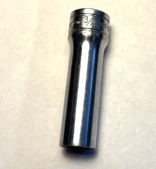 Snap-On #SFS121 3/8″ SAE Deep 6 Point Chrome Socket 3/8″ Drive Free Ship