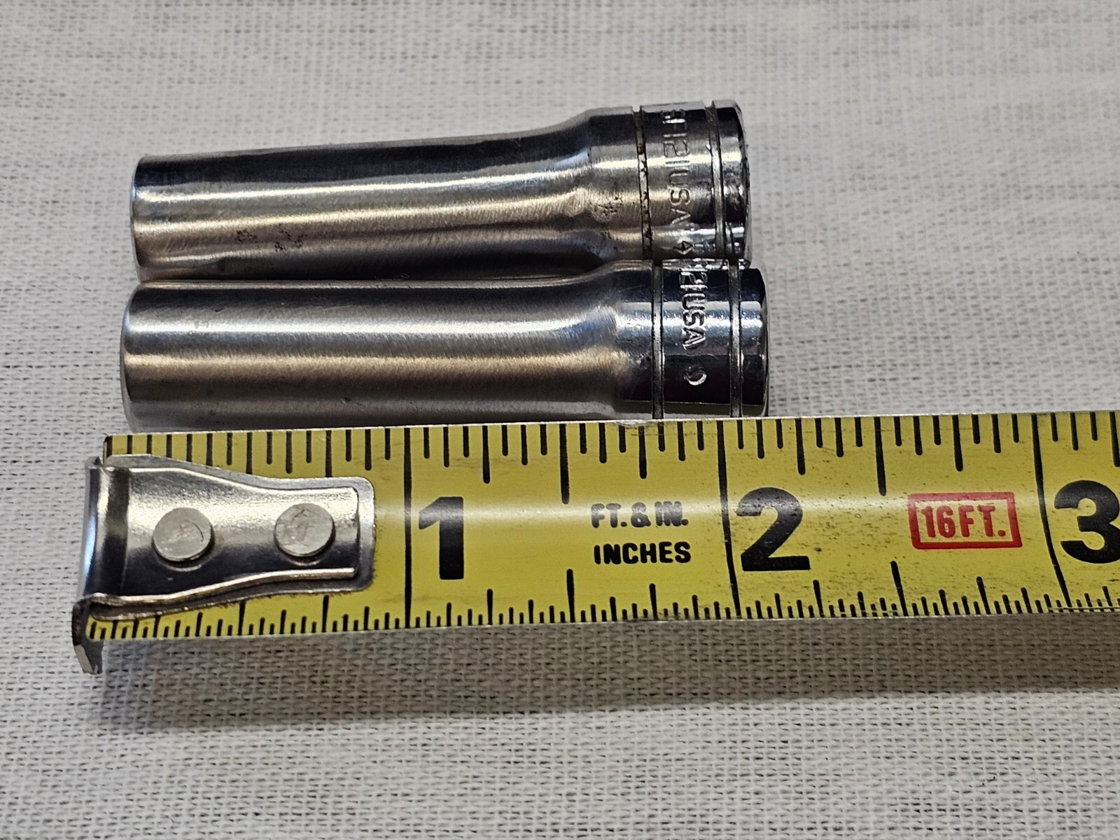 2 Snap-on 3/8″ Standard Deep Well Socket Sae 12 Point 3/8″ Drive SF121 USA