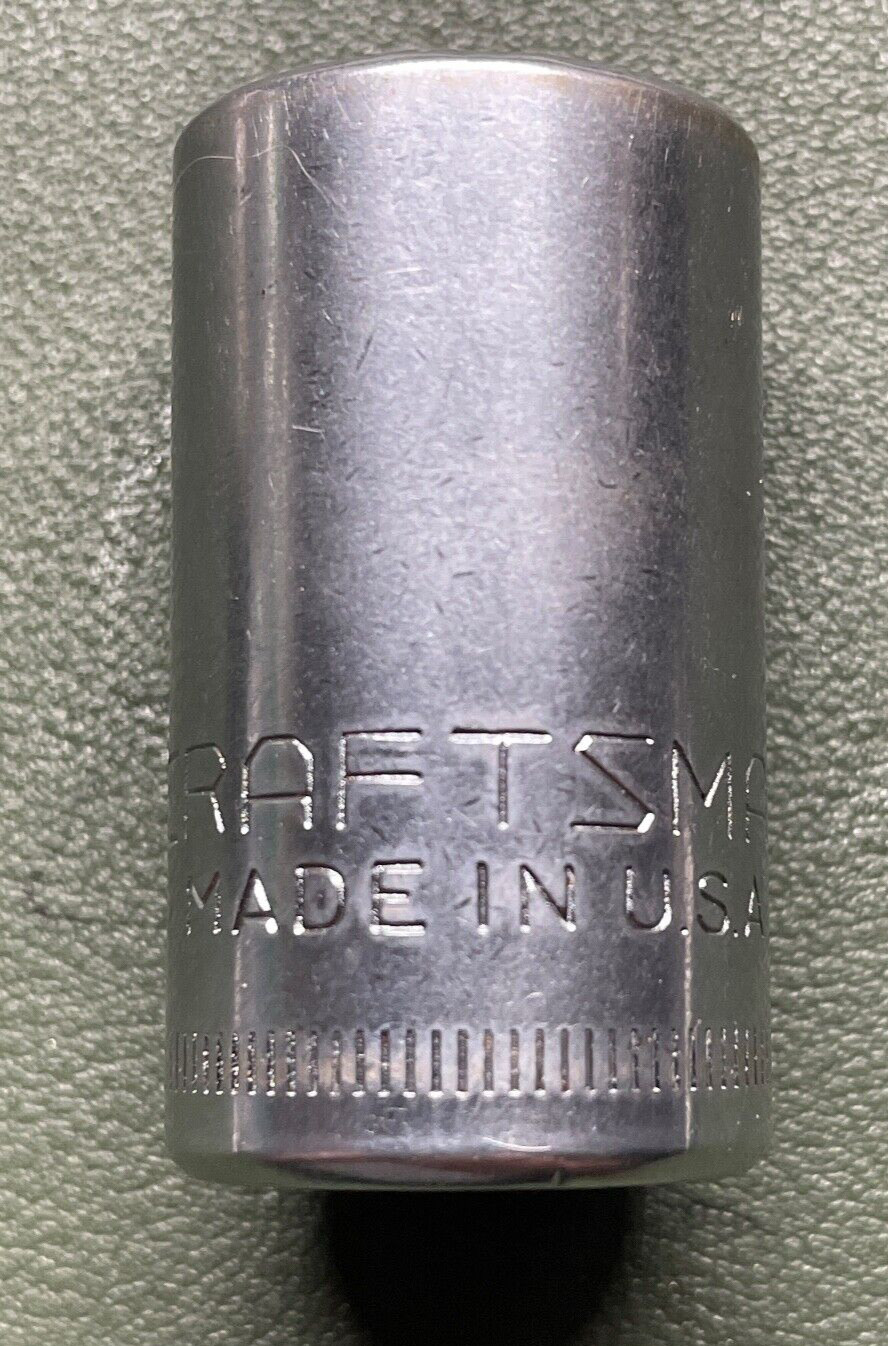 Craftsman 15mm x 1/2″ Dr Socket, 12 pt. G 44236 Made in USA