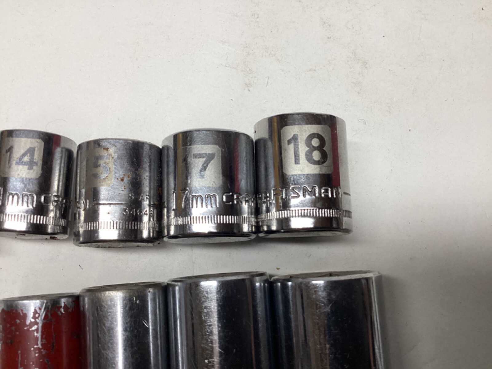 12 Craftsman Vintage Sockets Metric Sockets 1/2″ Drive misc sizes see photos