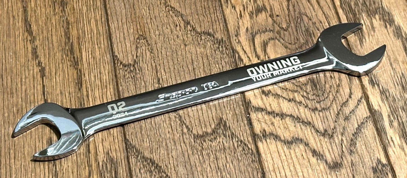 🇺🇸 Snap On Tools DEALER AWARD Wrench OWNING YOUR MARKET Slimline Promo Sales