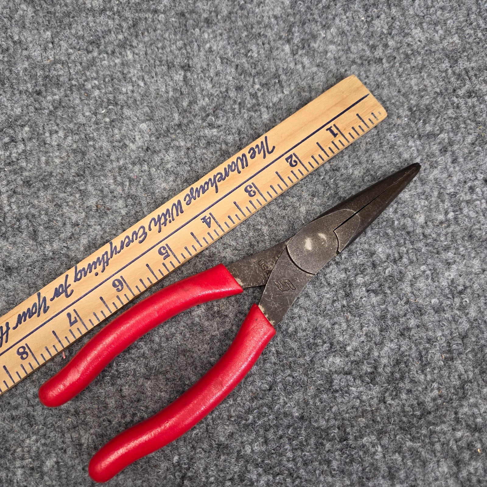 Snap-on Tools USA Red 8″ Talon Soft Grip Needle Nose Pliers 96ACF